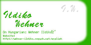 ildiko wehner business card